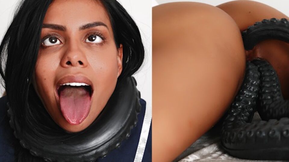 Doppelte Penetration Pornofilm mit lobenswerter Canela Skin von Hentaied
